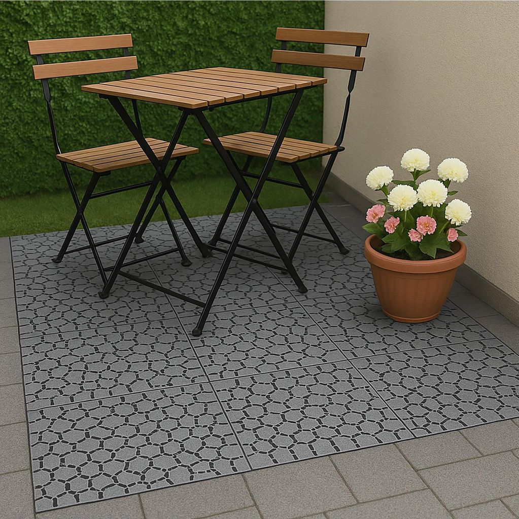 Kunststoff Bodenplatten 4er Set 30 x 30 cm Stecksystem Produktbild 