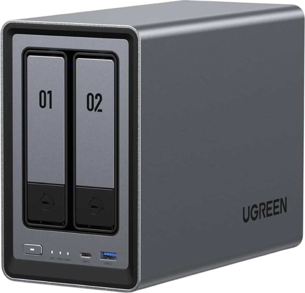 Ugreen NASync DXP2800 2-Bay NAS-Server schwarz Leergehäuse für Festplatten