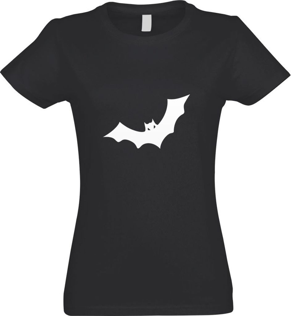 Kiwistar - T-Shirt tailliert - Damen - Graphit - Fledermaus - mit Motiv Bedruckt - Funshirt Design - Sport - Freizeit - Damen - XL