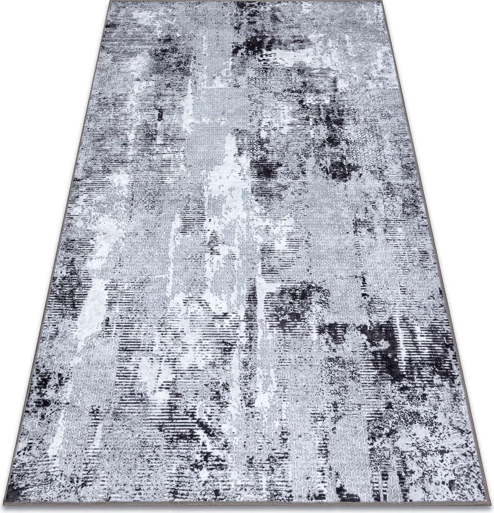 Tapis antidérapant 200x290 cm gris avec motif abstrait lavable MIRO