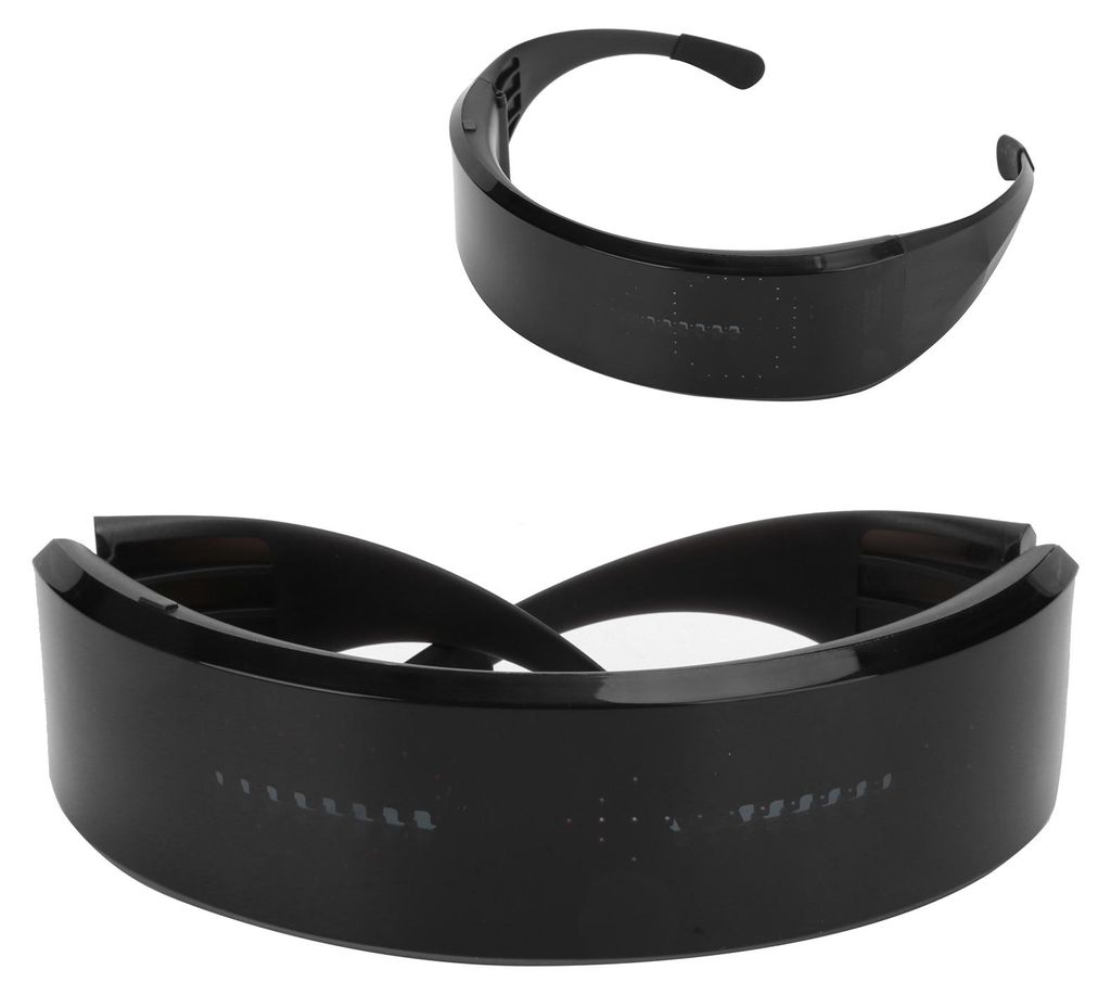 Schwarze LED-Leuchtbrille APP-Steuerung USB-Laden Mehrfarbige Brille für Party Geburtstag Bar