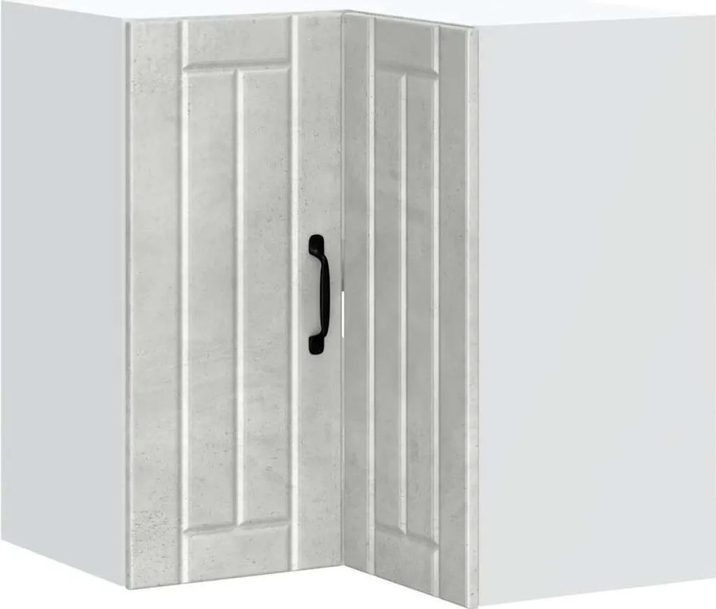 vidaXL Parete Attrezzata ad Angolo Lucca Grigio Cemento: Arredo Moderno