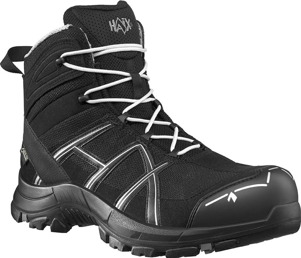 HAIX Sicherheitsstiefel Black Eagle Safety 40.1 Mid S3 ESD SRC DGUV Gr. 50 schwarz/silber