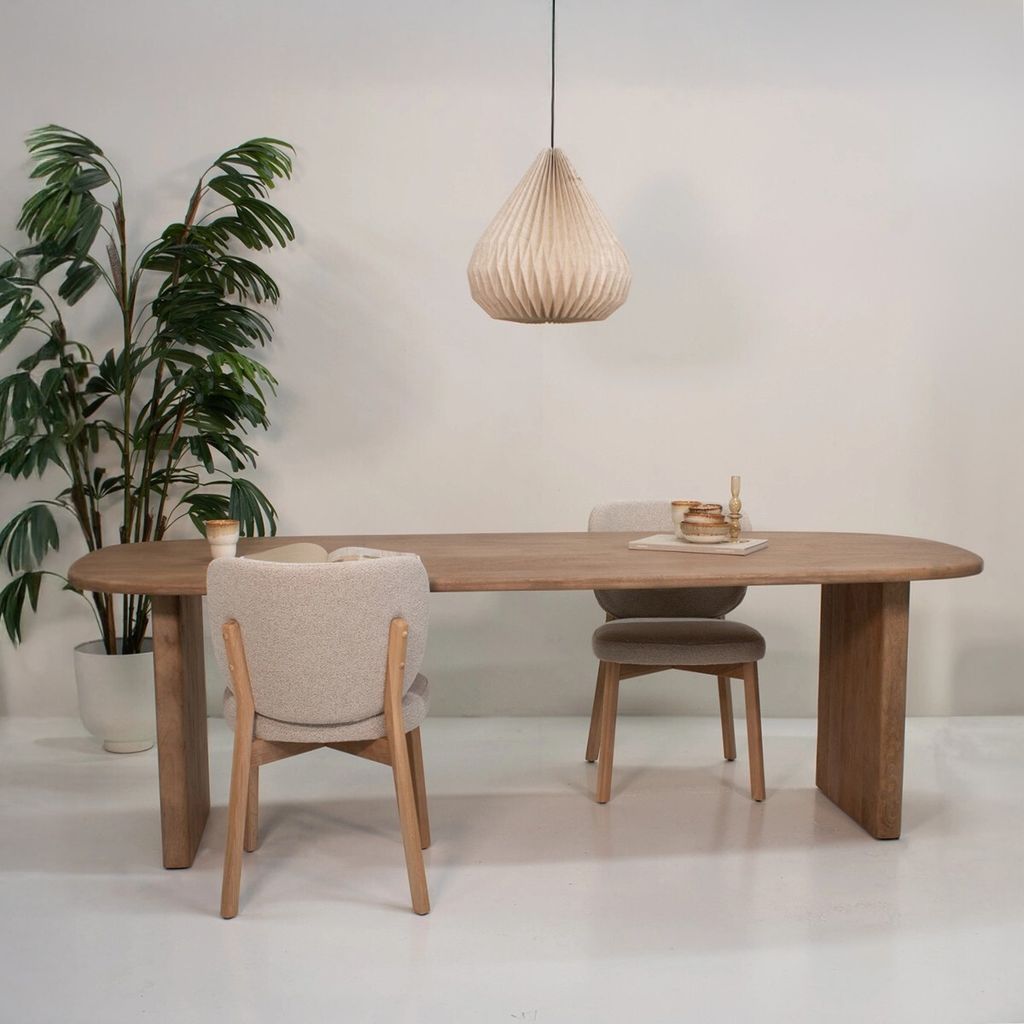 Giga Meubel Esstisch Gin - Oval - Mangoholz - Natur - 240cm