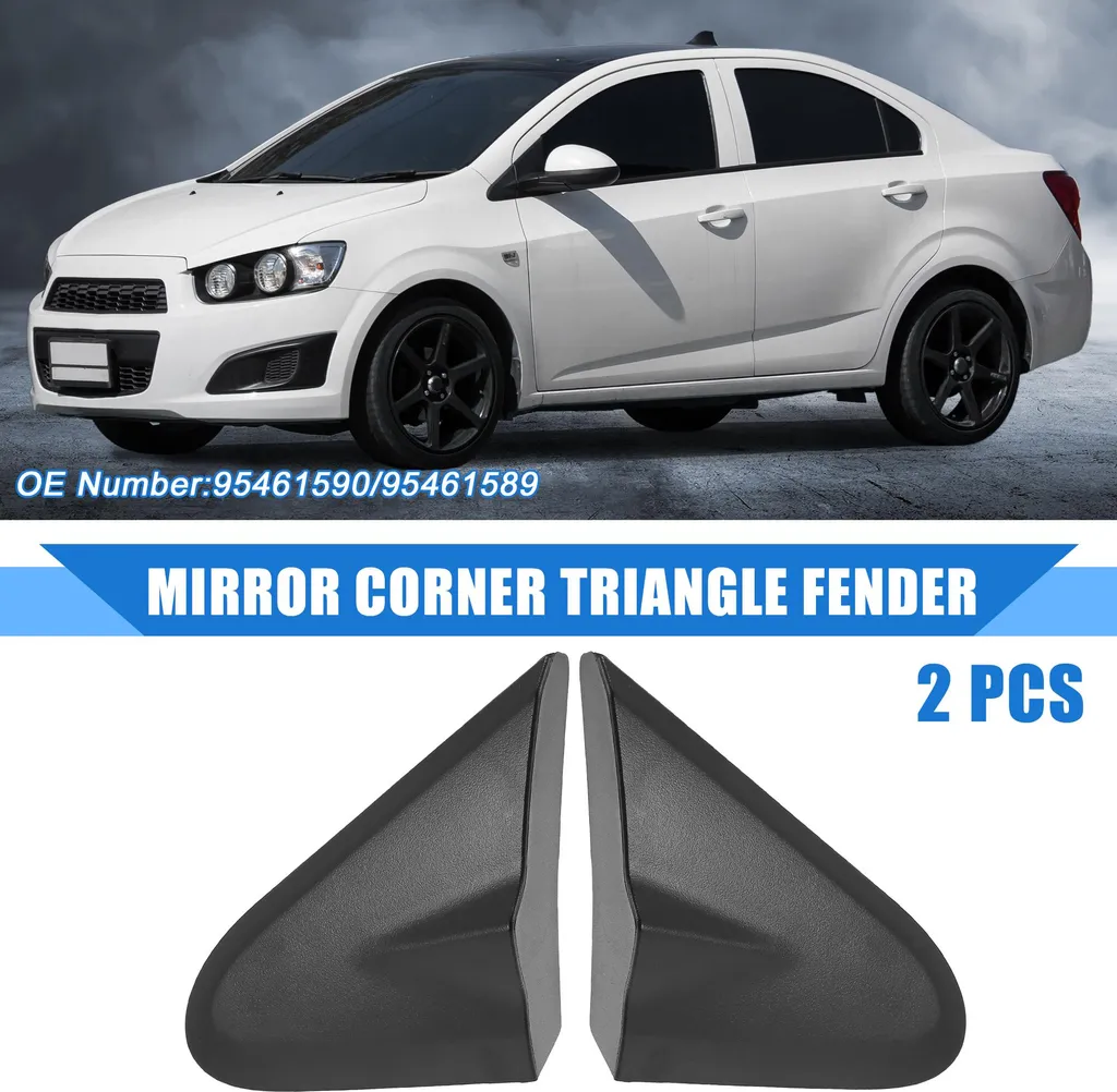 Paire de Triangles de Rétroviseur Robustes pour Chevrolet Sonic Noir ABS