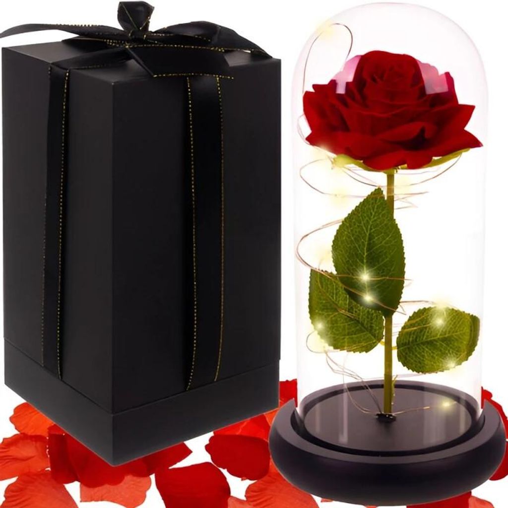 Rose im Glas - leuchtend Malatec 21619 Produktbild 