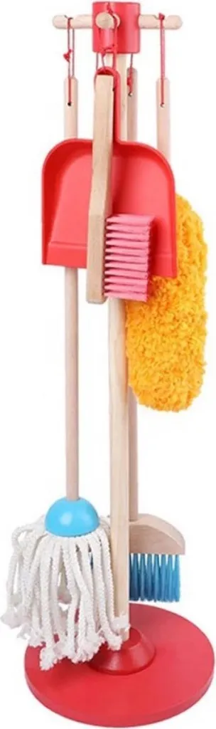 Buxibo Kit de nettoyage enfant en bois avec mini balai et pelle Montessori