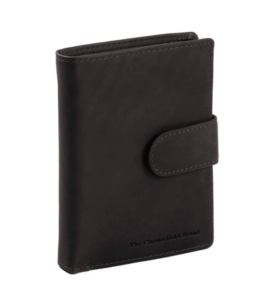 Petit portefeuille Ruby en cuir de vachette marron pour homme et femme