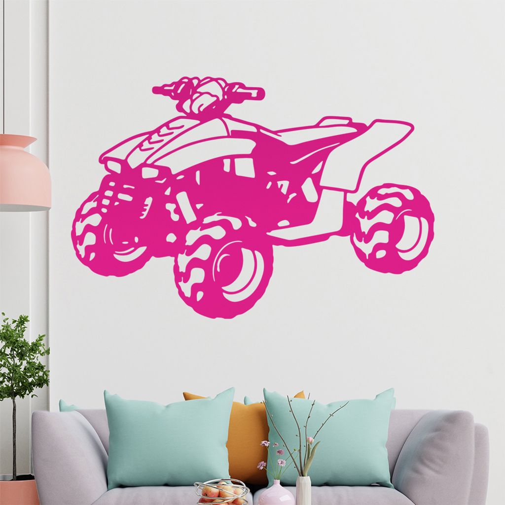 KIWISTAR Quad - Bike Offroad Tour Wandtattoo in 6 Größen - Wandaufkleber Wall Sticker - Dekoration, Küche, Wohnzimmer, Schlafzimmer, Badezimmer