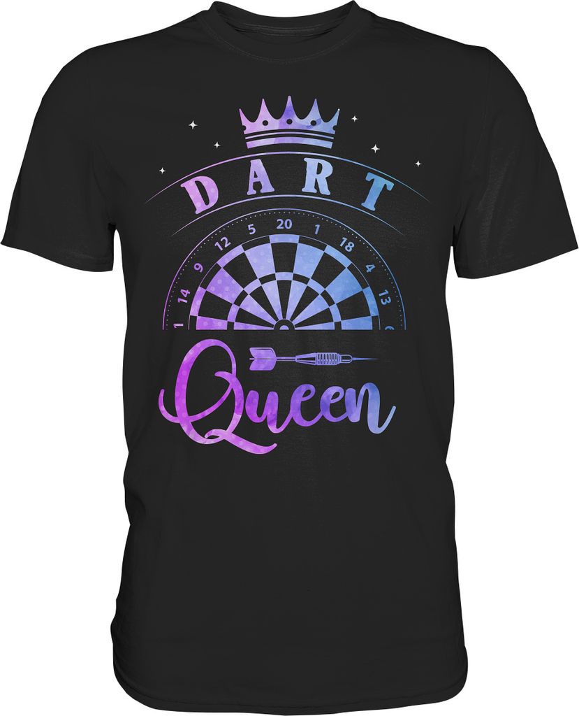 Dart Queen Beste Dartspielerin T-Shirt – Black / 5XL Produktbild 