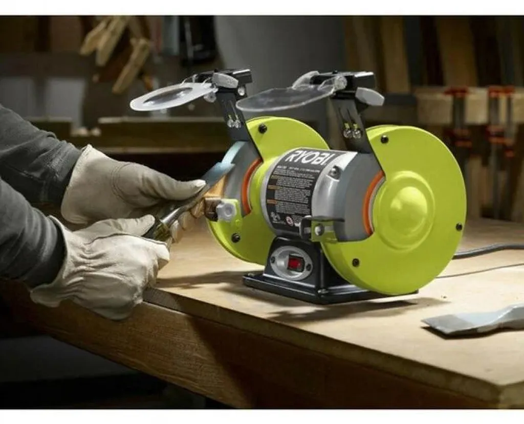 Ponceuse d'établi Ryobi 250W RBG6G1 - Meuleuse fixe robuste et précise - 3