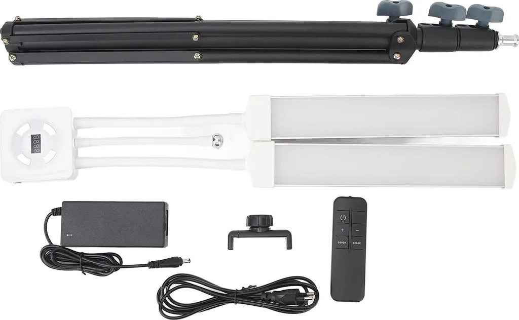 Luce Video LED 40W Doppio Braccio Professionale 3200-5600K con Stativo