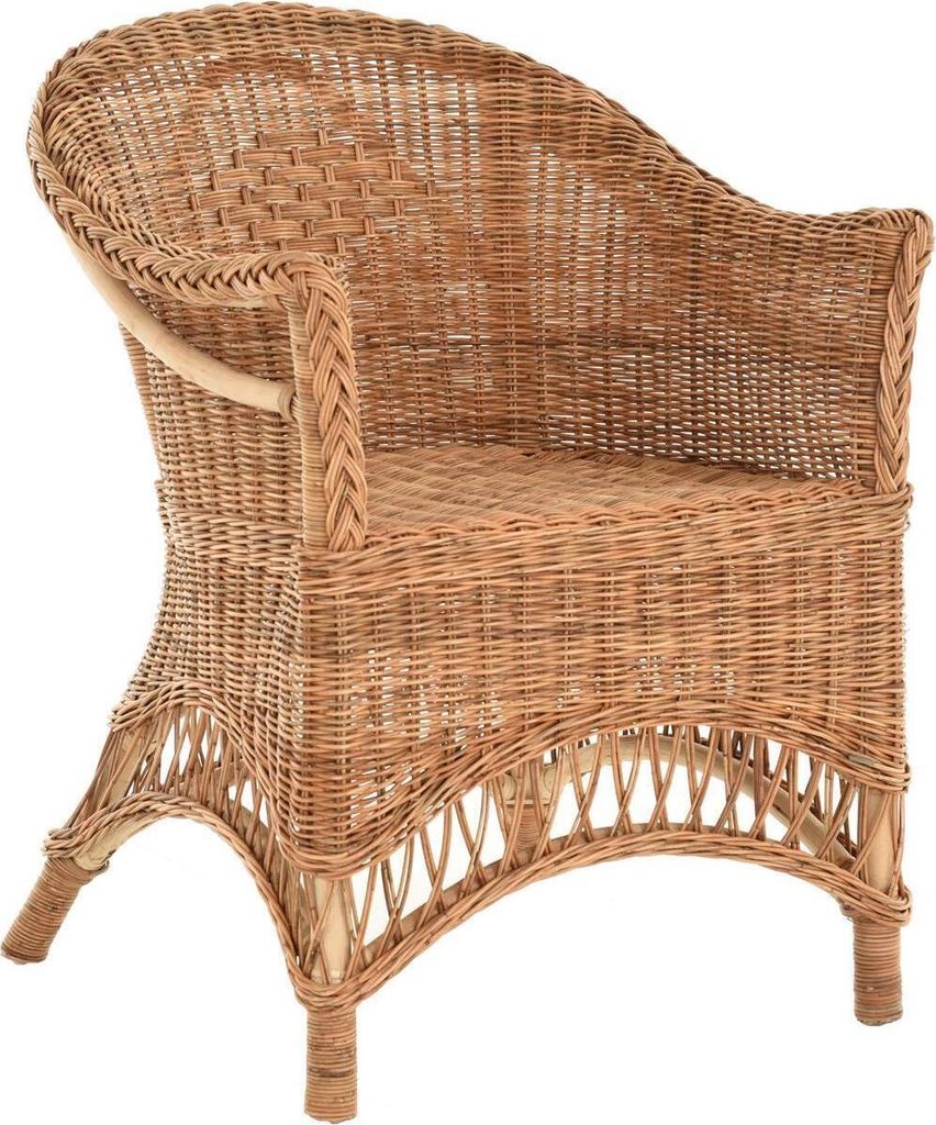 KRINES HOME  Rattansessel Landhaus Flechtsessel aus Produktbild 
