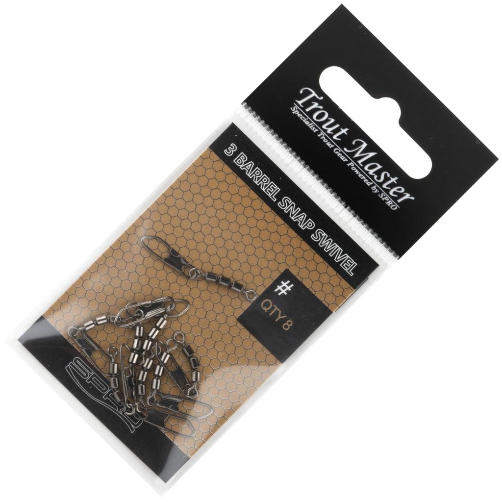 Trout Master 3-fachForellenwirbel mit Snap - 8 Wirbel, Produktbild 