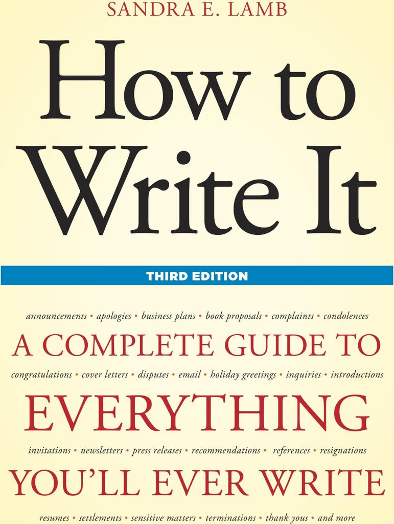 How to Write It