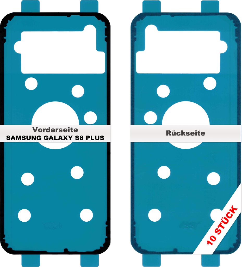 10x Samsung Galaxy S8 Plus G955F Akkudeckel Klebefolie Produktbild 