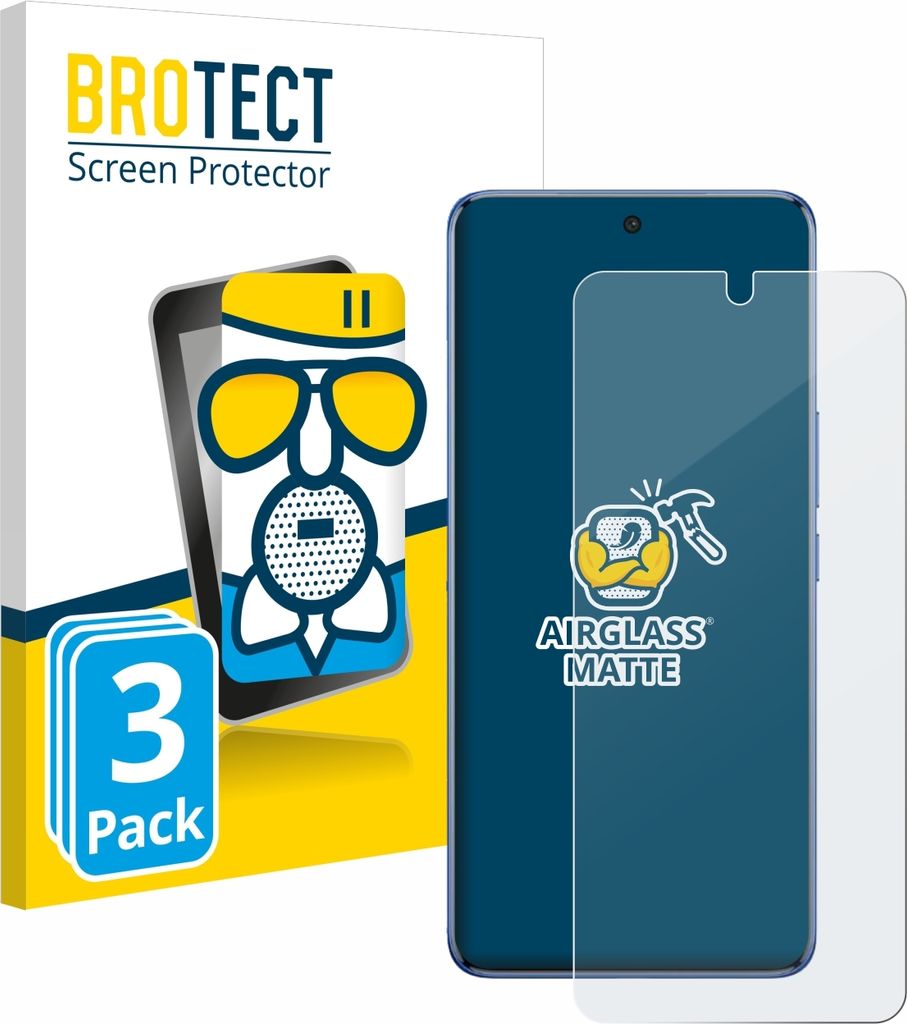3x BROTECT Entspiegelungs Schutzglas für Vivo V50 Schutzfolie Panzer Folie Glas Display Schutz matt