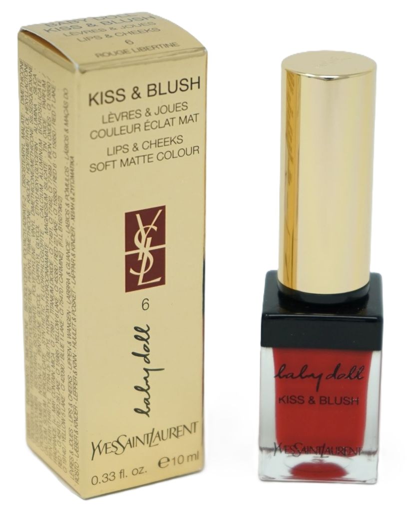 Yves Saint Laurent Baby Doll Kiss & Blush Lis & Cheeks Lipgloss 6 Rouge Libertine