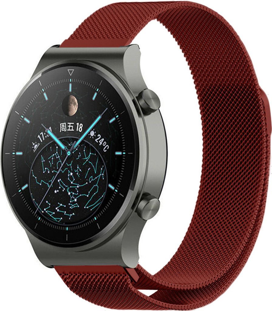 Strap-It Huawei Watch GT 2 Pro Milanese Armband (Rot)