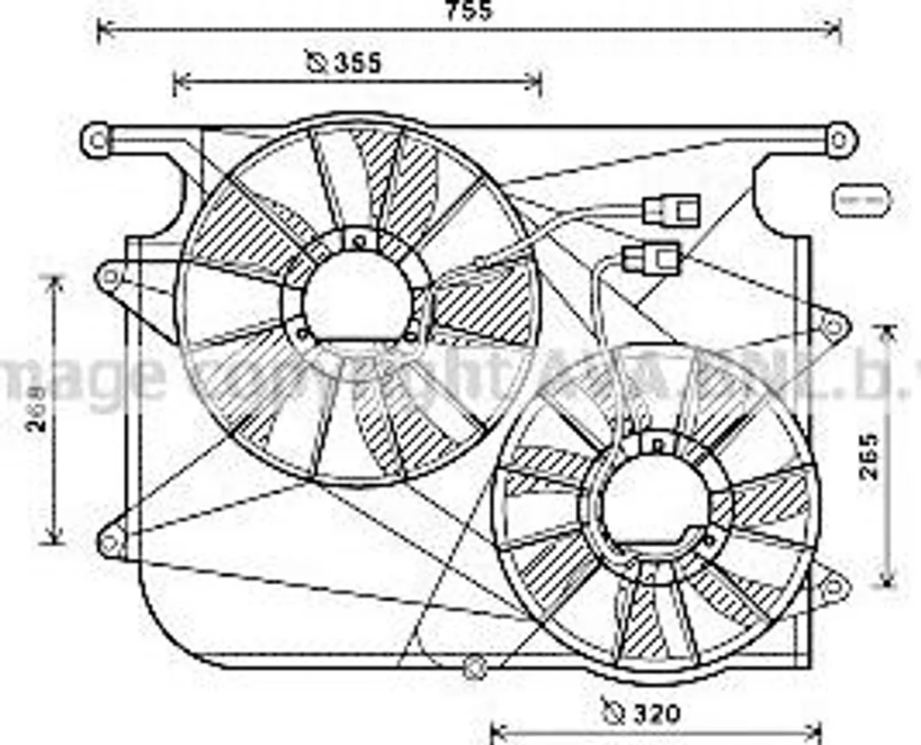 Ventilateur moteur pour Chevrolet Captiva et Opel Antara - AVA OL7571