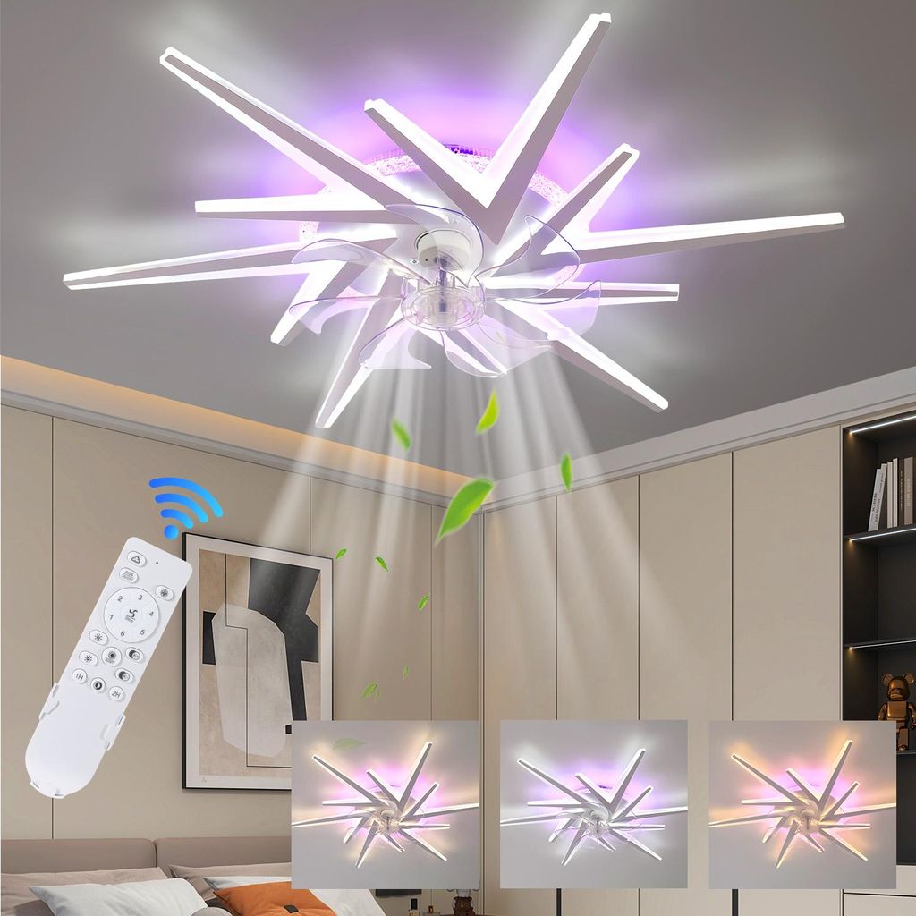 78W LED Deckenleuchte mit Ventilator, Leise Produktbild 