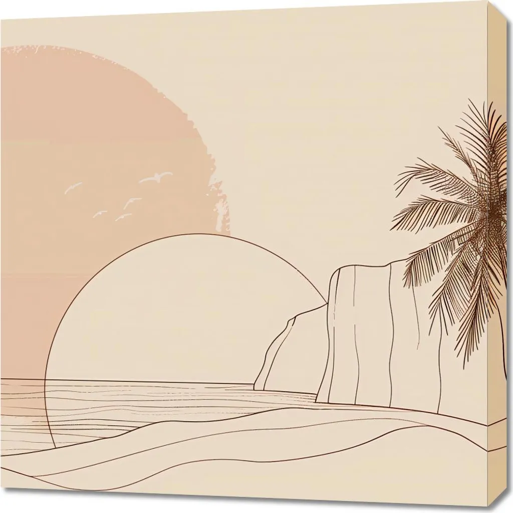 Tableau Murmures des tropiques 70x70 cm - Décoration murale carrée