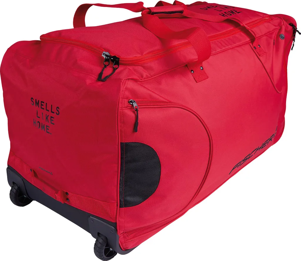 Sac à roulettes Fischer Junior S25 rouge et noir pour équipement hockey