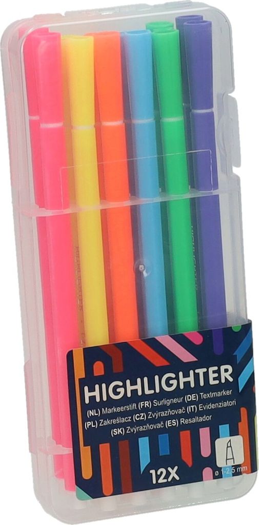 Wins Holland Textmarker-Set in Aufbewahrungsbox, 12-tlg.