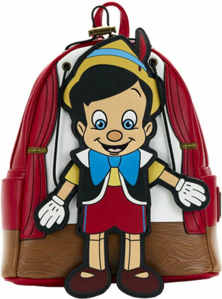Sac à Dos Disney Pinocchio Loungefly 26cm - Finitions Brodées et Cuir Vegan