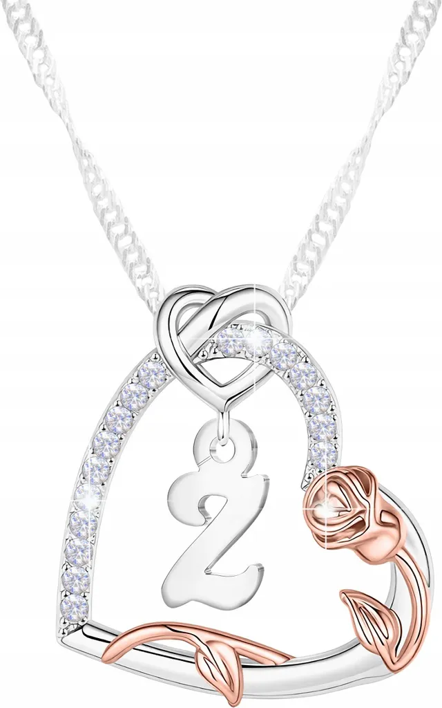 Collana Lettera Z Argento 925 e Zirconi Rosa - Qualità Garantita