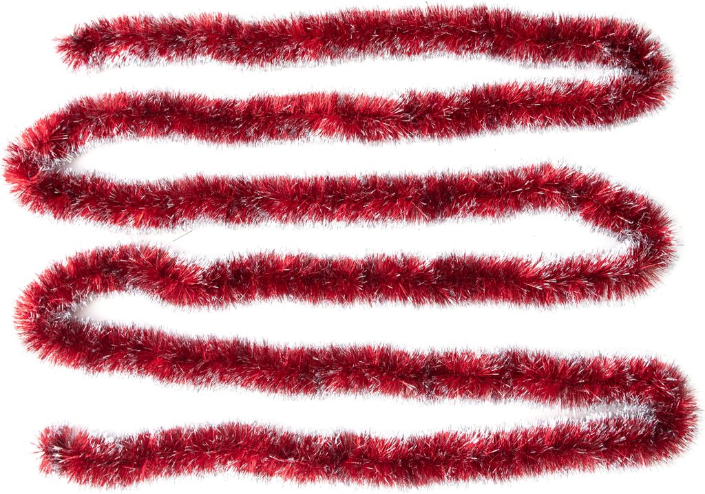 Girlande Lametta Doxa Rot-Silber Ø 100 mm x 6 m