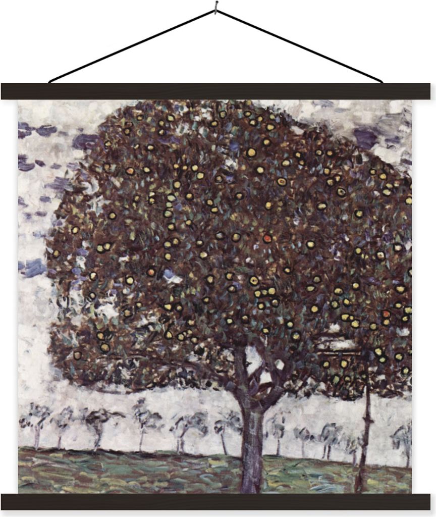 MuchoWow Textilposter Apfelbaum II - Gustav Klimt 40x40 cm mit schwarzem Rahmen - Fotos