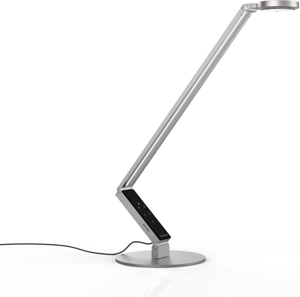 Luctra Table Pro 2 Linear Base LED Schreibtischlampe, biologisch wirksames Licht, dimmbar, Farbe:Aluminium