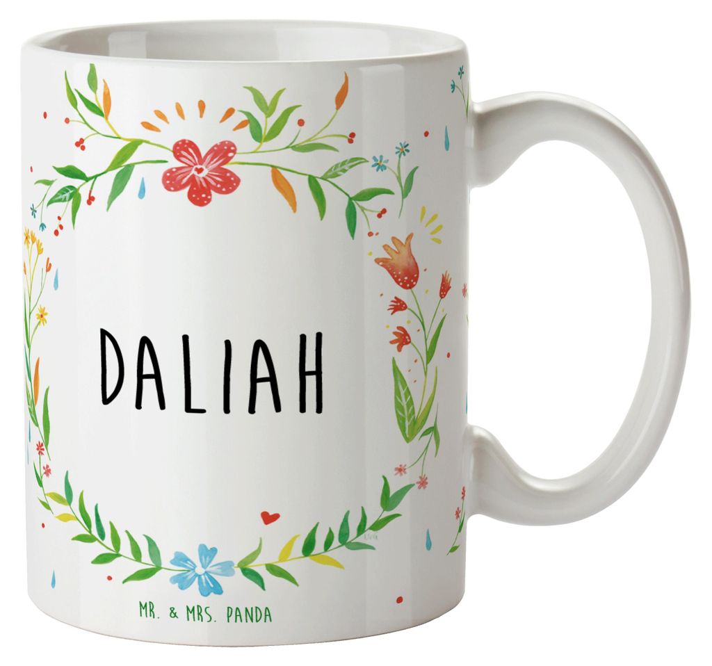 Mr. & Mrs. Panda Kaffeetasse Daliah - Geschenk, Tasse, Keramiktasse, bedruckt, Kaffeebecher, Teebecher, Pott