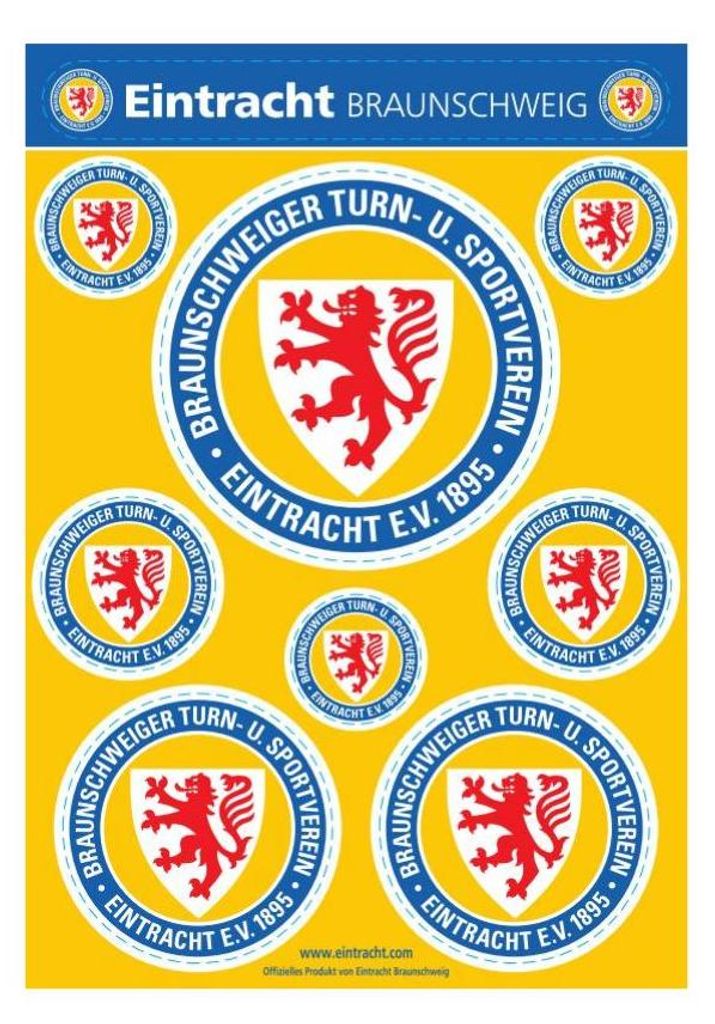 Eintracht Braunschweig A5 Aufkleber Set - Logo