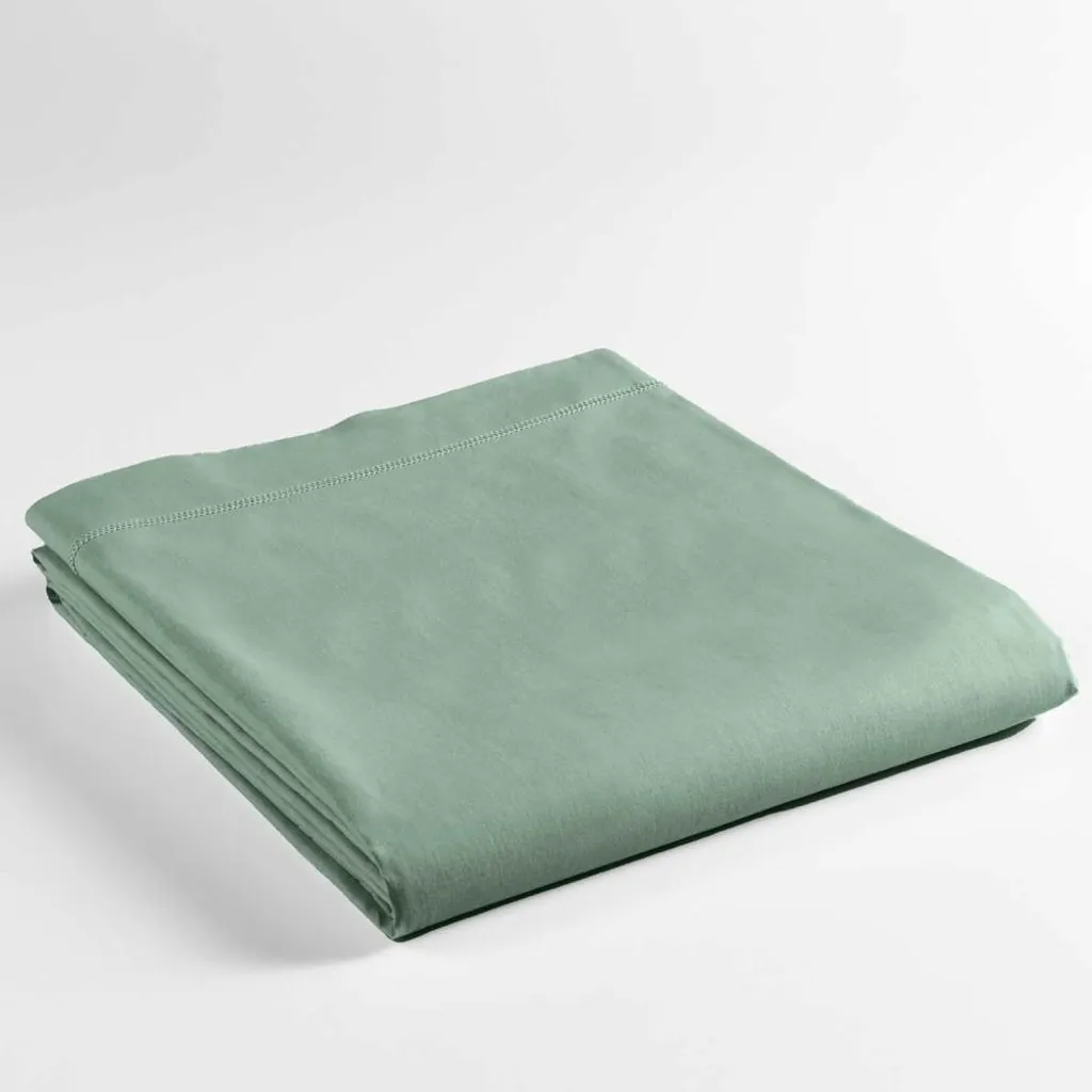 Lenzuolo Piatto Douceur d'Intérieur LINA Verde in Cotone 180x290 cm