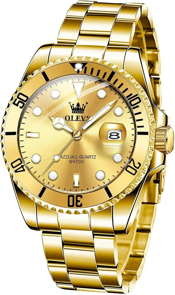 Orologio da polso da uomo, orologio al quarzo in acciaio inossidabile con quadrante grande, orologio da uomo classico e di facile lettura
