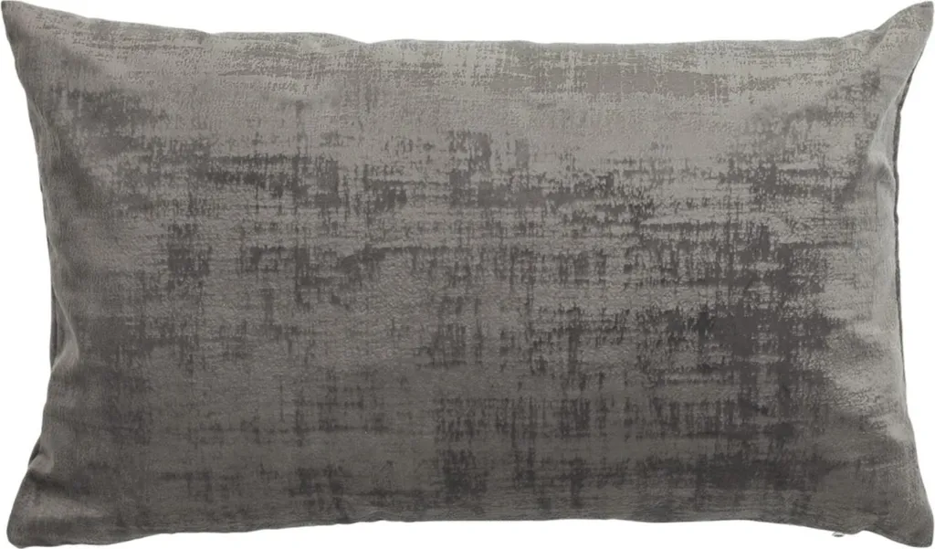 Coussin de Soutien Lombaire Anthracite 50x30 cm en Velours pour Fauteuil