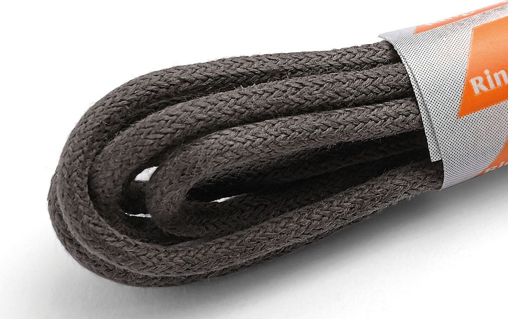 RINGELSPITZ - Rund Medium Gewachst – Stilvolle und Robuste Schnürsenkel - 75 cm, dunkelgrau