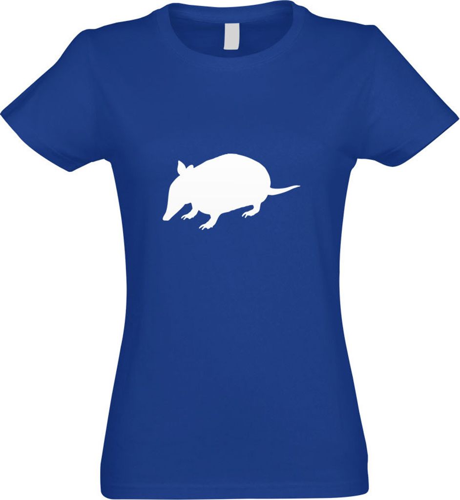 Kiwistar - T-Shirt tailliert - Damen - royal - Gürteltiere - Dasypoda - mit Motiv Bedruckt - Funshirt Design - Sport - Freizeit - Damen - M