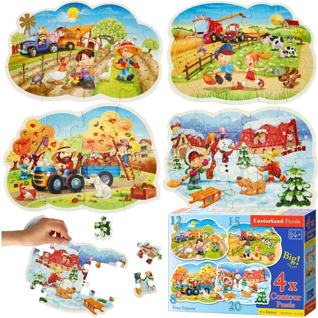 CASTORLAND Puzzle 4in1 Vier Jahreszeiten - Vier Produktbild 