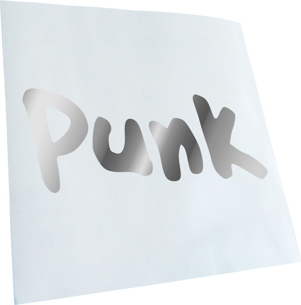 Kiwistar - Autoaufkleber - Punk Schriftzug Musikrichtung Style Heckscheibenaufkleber - Aufkleber für Auto Kfz Fahrrad, LKW, Truck Mofa