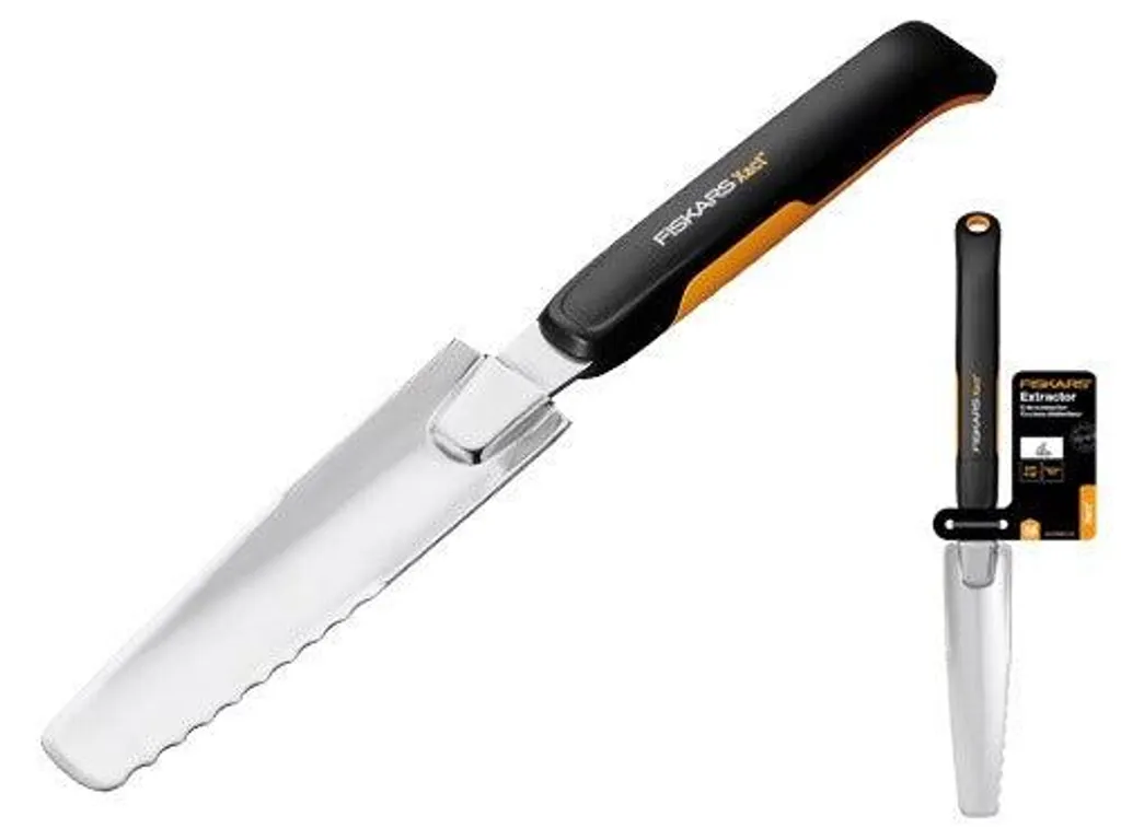 Désherbeur manuel Fiskars Xact inox pour éliminer les racines tenaces