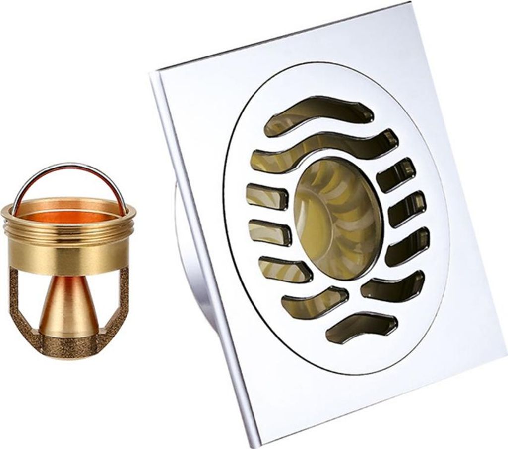 INF Magnetischer Schwebetopfablauf aus Kupfer, verchromt, 2er-Set