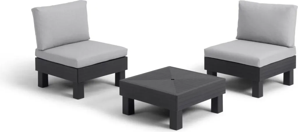 Keter Elements Ensemble modulaire pour balcon graphite - Mobilier compact - 2