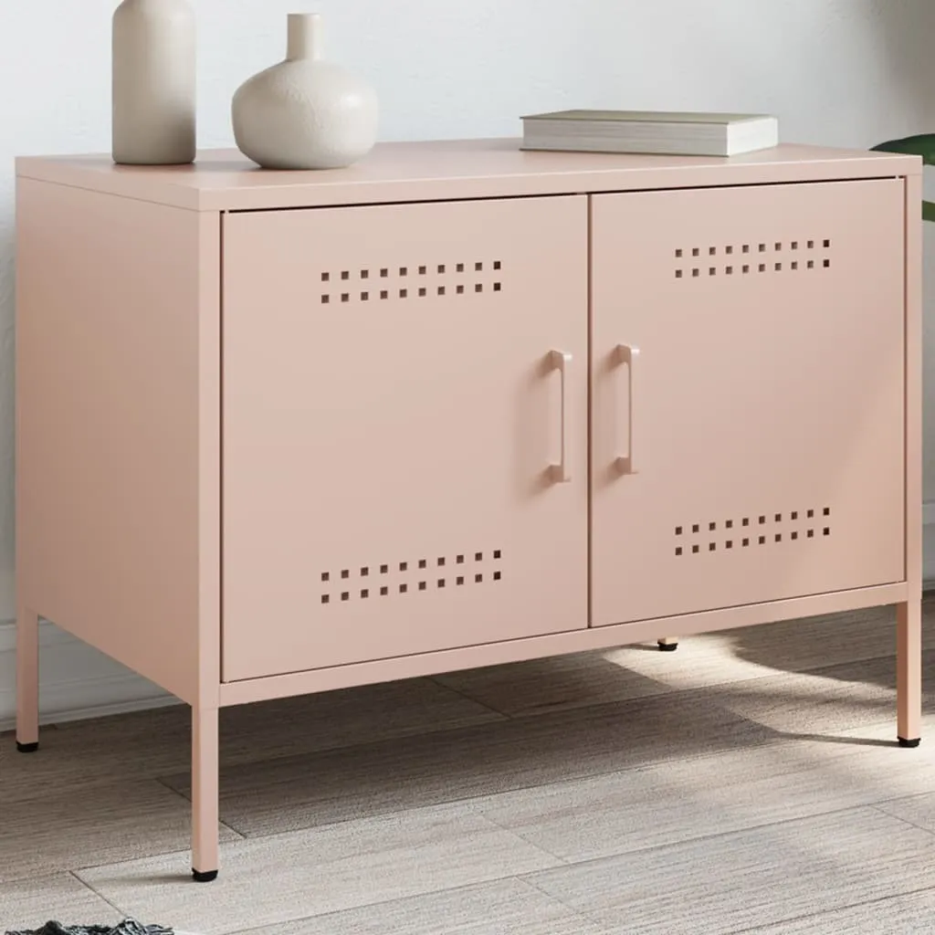 Mobile Porta TV in Metallo Rosa | Maison Exclusive Stile Loft 68x39
