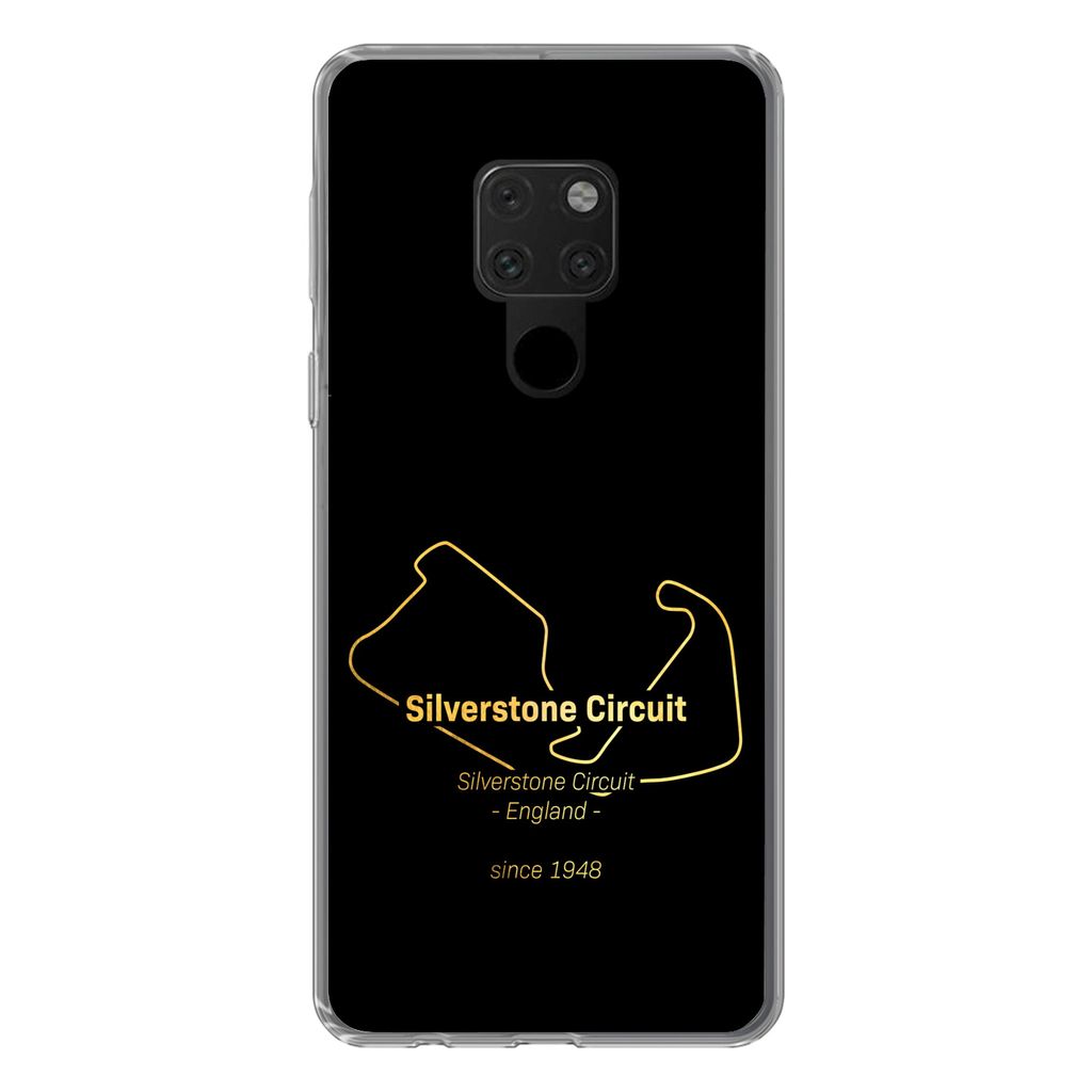 MuchoWow Handyhülle Schutzhülle Hülle für Huawei P40 Lite Formel 1 - Rennstrecke - Silverstone Silikon Softcase Handy Hülle - Handy