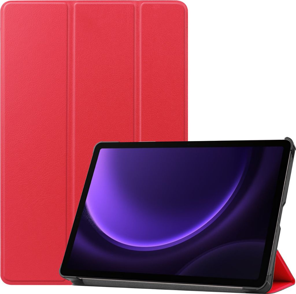 Case2go - Hülle kompatibel mit Samsung Galaxy Tab S9 FE / Galaxy Tab 10 FE / Galaxy Tab S10 Lite - Dreifach faltbares Etui - - - Rot