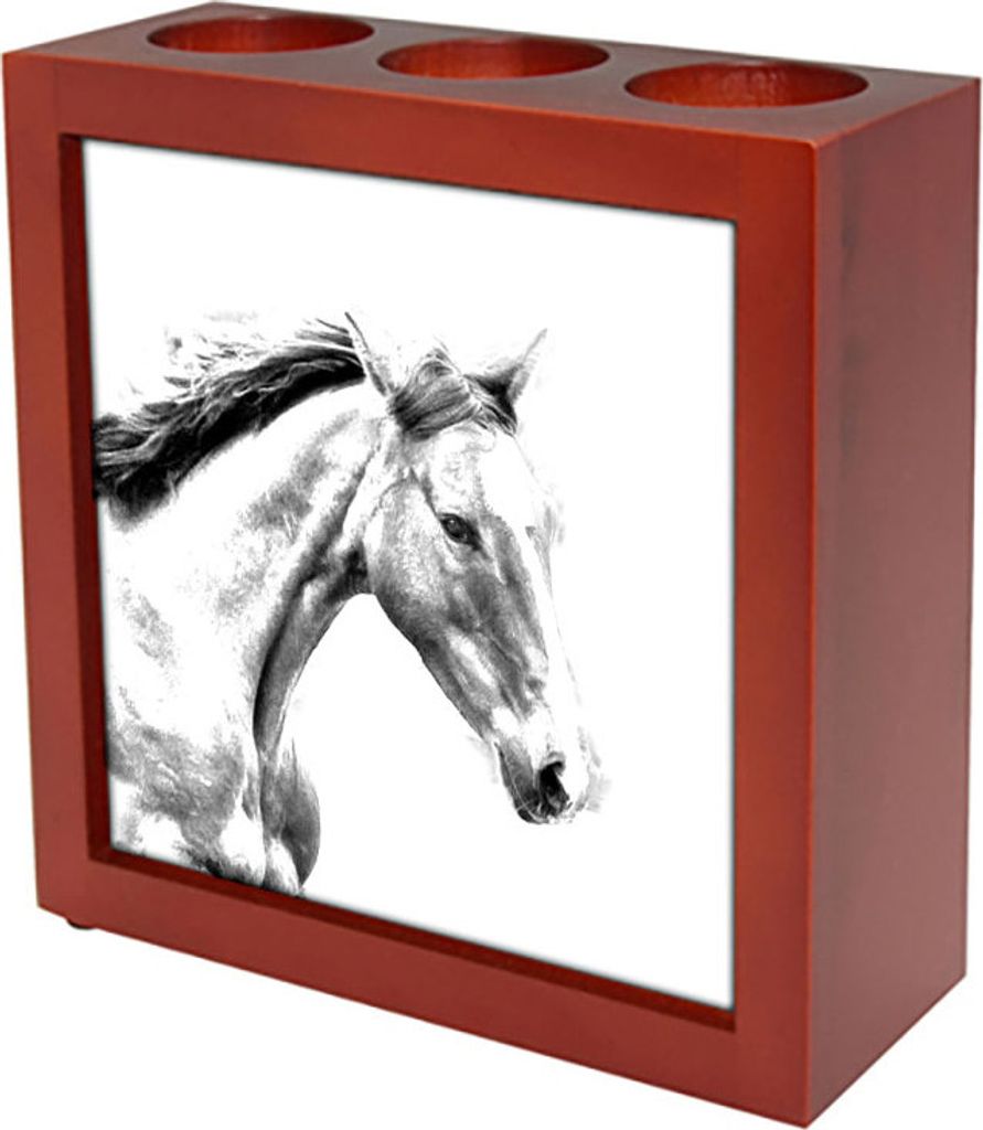 Irischer Sport - Stifthalter mit Pferd, Schreibtischorganizer mit Aufdruck, personalisierte Schreibtischdekoration der Marke Art-Dog