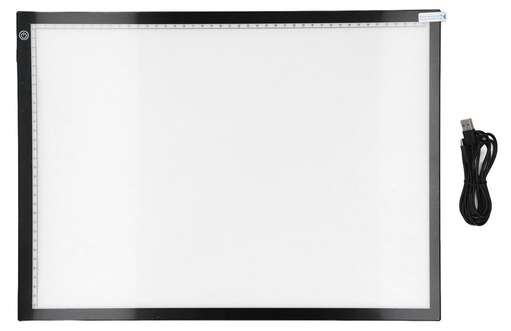 Lichtbrett für Malerarbeiten, LED-Beleuchtung, stufenlos dimmbar, A3-Format, Künstler-Leuchttisch mit 1,5 m USB-Kabel